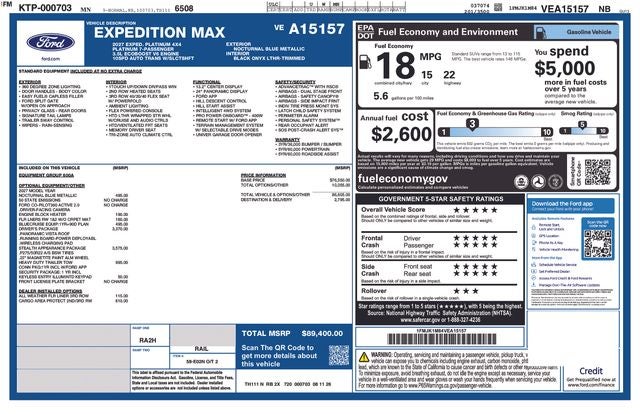 2027 Ford Expedition Max Platinum