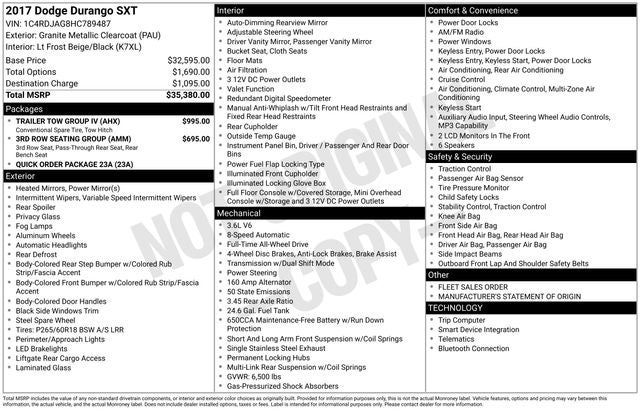 2017 Dodge Durango SXT