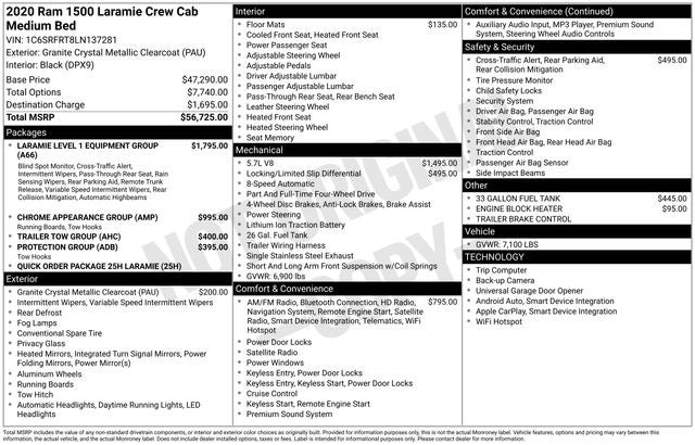 2020 RAM 1500 Laramie