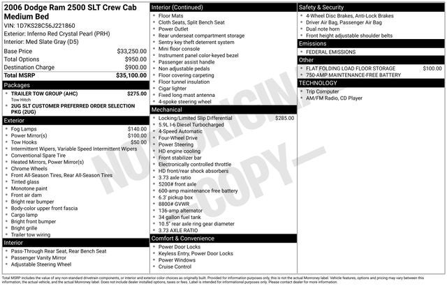 2006 Dodge Ram 2500 SLT
