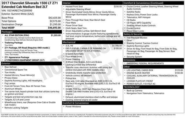2017 Chevrolet Silverado 1500 LT LT2