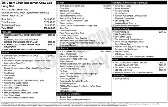 2019 RAM 3500 Tradesman