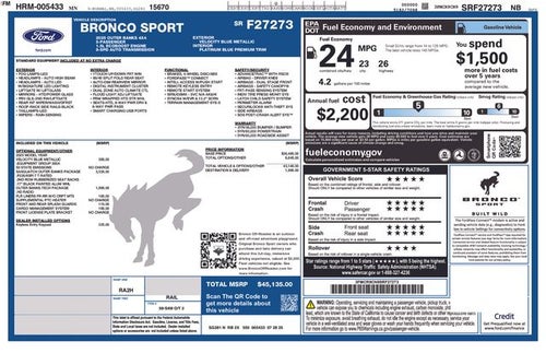 2025 Ford Bronco Sport Outer Banks