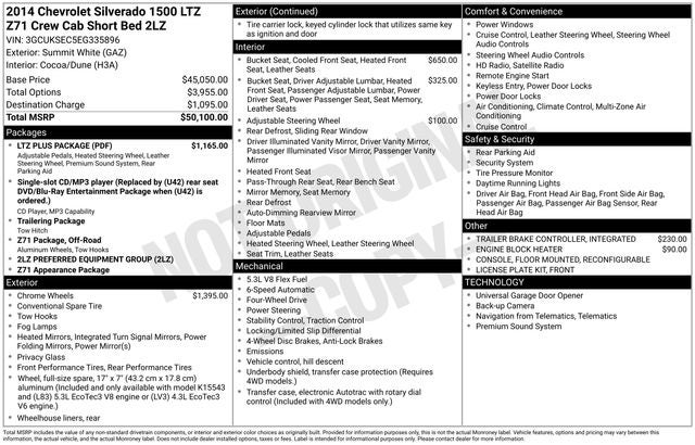 2014 Chevrolet Silverado 1500 LTZ 2LZ